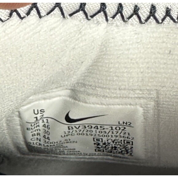 Nike Men’s 12 Alpha Menace Pro 2 MID Football Cleats BV3945-102 Navy White - Picture 8 of 8